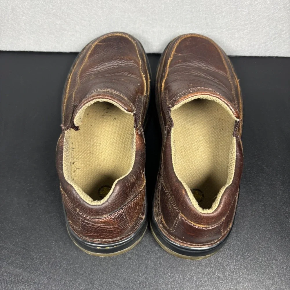 Dr Doc Martens Loafer Slip On Shoes Mens 8M Brown Pebbled Leather 11198 Sneakers